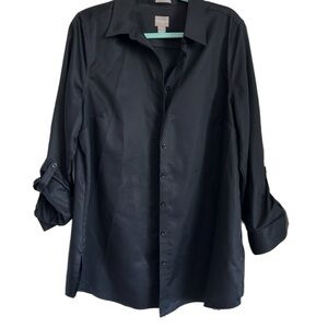 Chico's Black Tunic Relaxed Fit Lightweight